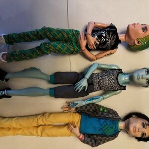 monster high Boys Doll Trio with Green, Blue, Yellow Clothing